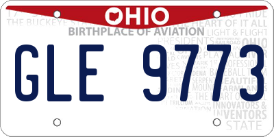 OH license plate GLE9773