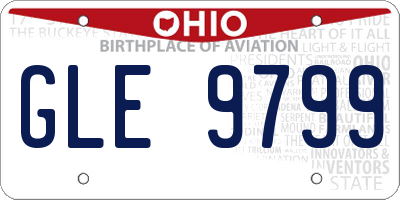 OH license plate GLE9799