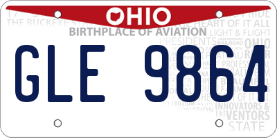 OH license plate GLE9864