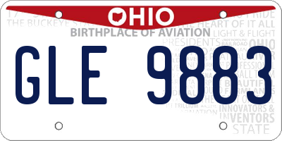 OH license plate GLE9883