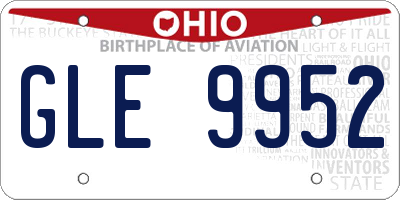 OH license plate GLE9952