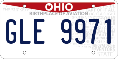 OH license plate GLE9971