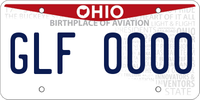 OH license plate GLF0000
