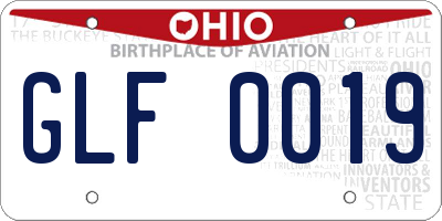 OH license plate GLF0019