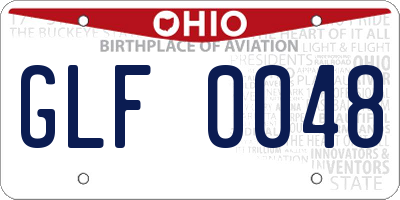 OH license plate GLF0048