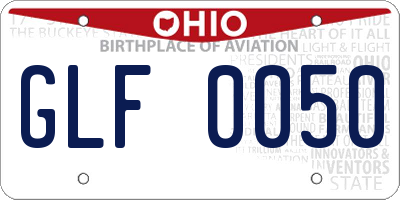 OH license plate GLF0050