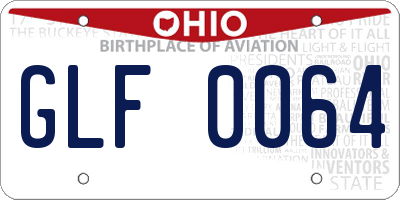 OH license plate GLF0064