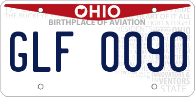 OH license plate GLF0090