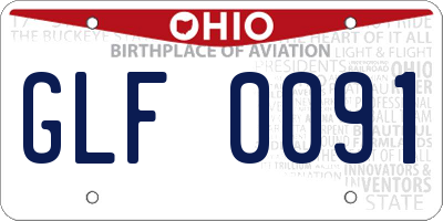 OH license plate GLF0091