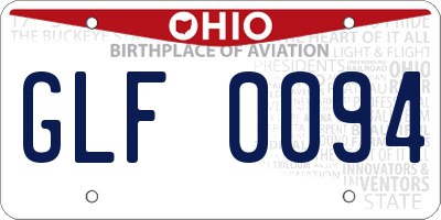 OH license plate GLF0094