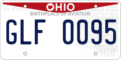 OH license plate GLF0095