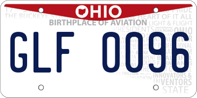 OH license plate GLF0096