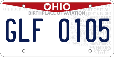 OH license plate GLF0105