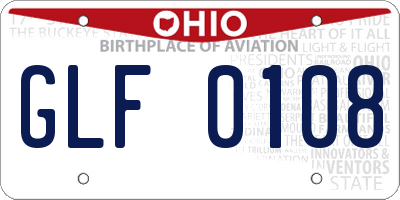 OH license plate GLF0108