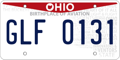 OH license plate GLF0131