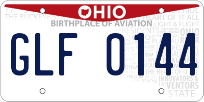 OH license plate GLF0144