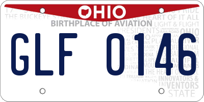 OH license plate GLF0146