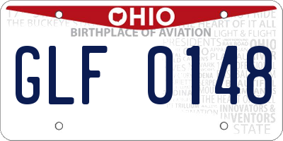 OH license plate GLF0148