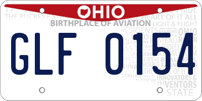 OH license plate GLF0154