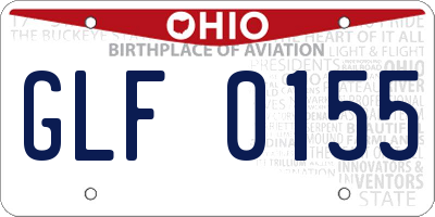 OH license plate GLF0155
