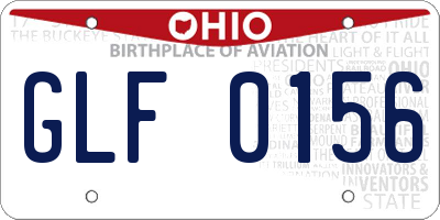 OH license plate GLF0156