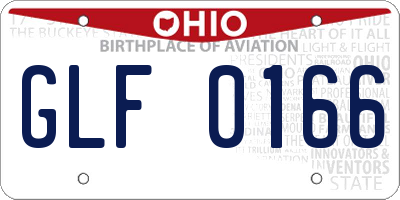 OH license plate GLF0166