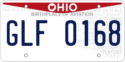 OH license plate GLF0168