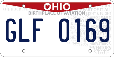 OH license plate GLF0169