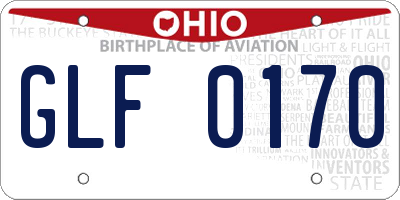 OH license plate GLF0170