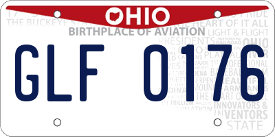 OH license plate GLF0176