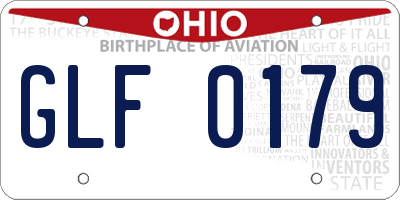 OH license plate GLF0179