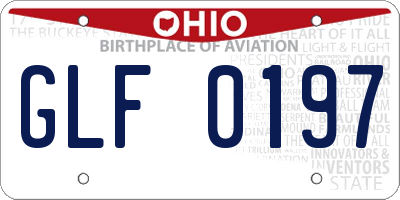 OH license plate GLF0197