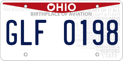 OH license plate GLF0198