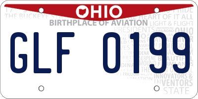 OH license plate GLF0199