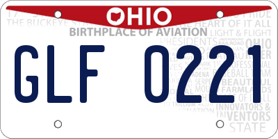OH license plate GLF0221