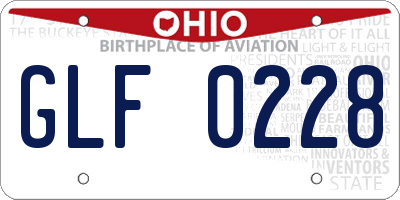 OH license plate GLF0228