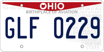 OH license plate GLF0229