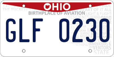 OH license plate GLF0230