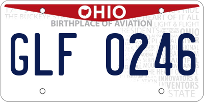 OH license plate GLF0246