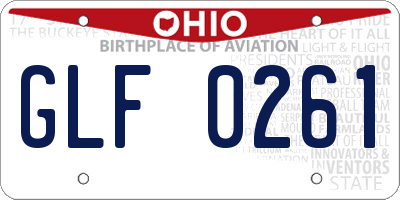 OH license plate GLF0261