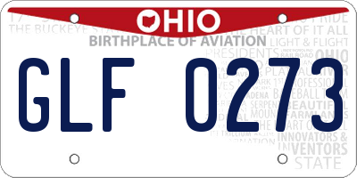 OH license plate GLF0273
