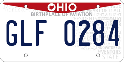 OH license plate GLF0284