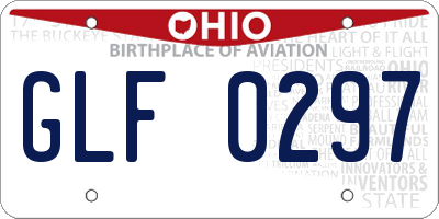 OH license plate GLF0297
