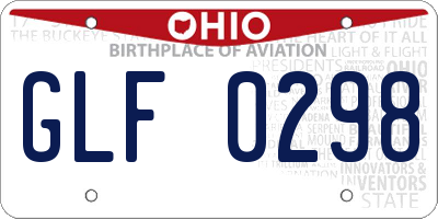 OH license plate GLF0298