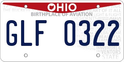 OH license plate GLF0322