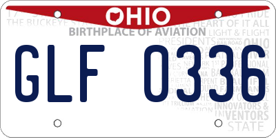 OH license plate GLF0336