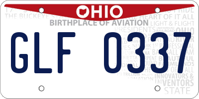 OH license plate GLF0337