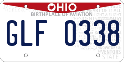 OH license plate GLF0338