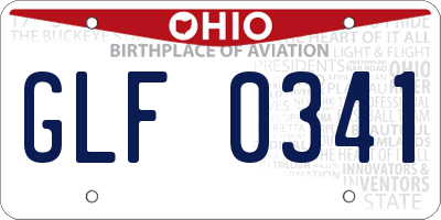 OH license plate GLF0341