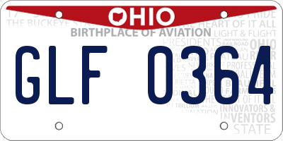 OH license plate GLF0364